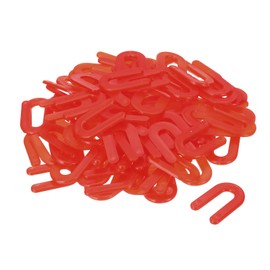 QUARKZMAN 100pcs Red Plastic Wedges Horseshoe U Wedge Spacers for 1/8" Building Tile Leveling