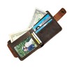 Le'aokuu Men's Genuine Genuine Leather Bifold Horizontal Standard Snap Chain