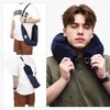 UGKZ 2-in-1 Self-Filling Travel Neck Pillow with Adjustable Strap, Convertible