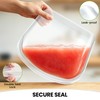 HE-SANQI Reusable Silicone Food Storage Bag, Extra Large 124oz/3500ml Stand