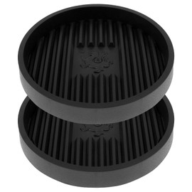 US 2 Pcs Toilet Plunger Holder Reusable Plastic Plunger Tray Fast Drying Toilet Plunger Holder Only Multifunctional Bathroom Plunger Holder for Most Types of Toilet Plungers(2,black)