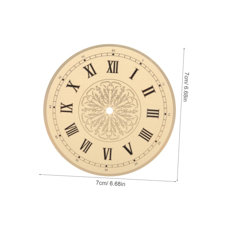 Gadpiparty 2pcs DIY Aluminum Clock Dial Replacement Round Dial for