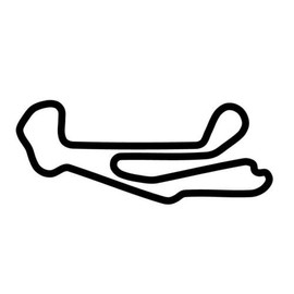 Barber Motorsports Park Track Decal Sticker Outline Vinyl Race Track, Die Cut Vinyl Decal for Windows, Cars, Trucks, Tool Boxes, laptops, MacBook - virtually Any Hard, Smooth Surface