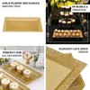 Efavormart 4 Pack | 14" Gold Lace Print Rectangular Plastic