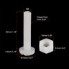 sourcing map 20 Pairs Nylon Screw Nut Set for Machines