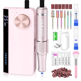 Saviland Taladro de uñas profesional - Máquina perforadora de uñas eléctrica de 35000 RPM Lima de uñas con brocas de uñas para manicura Pedicura Kit de herramientas de pulido de eliminación de acrílico para uso doméstico de salón