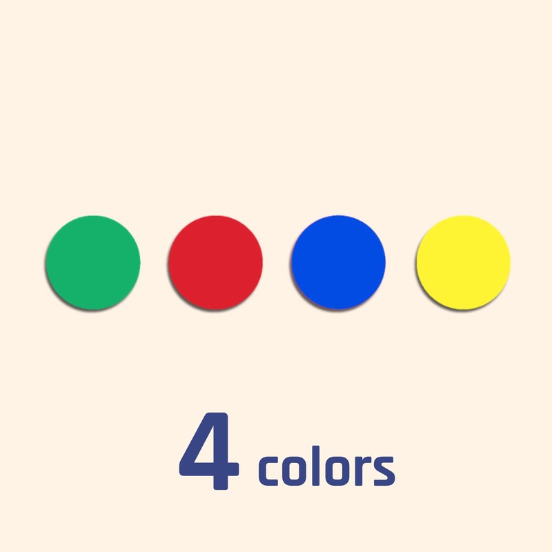 400 Pack, 50mm Large Round Colored Stickers Circle Sticky Labels