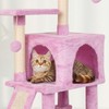 MIAO PAW Pink Cute Cat Tree for Indoor Cat Tower