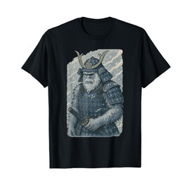 Anime Samurai Snow Yeti Bigfoot Katana Ukiyo-e Art Japanese T-Shirt