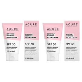 Acure | Crema facial FPS 30 para piel sensible | Calma y protege con niacinamida y tanaceto azul | 50 ml c/u (2 pack)