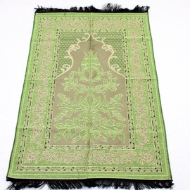 Stylish Islamic Prayer Rug (Pale Green) Sajadah - Seccade - Janamaz - Musallah