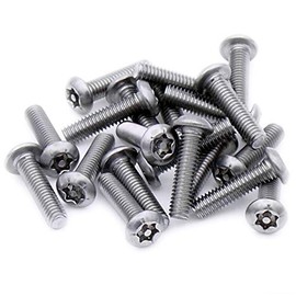 M3 (3mm x 10mm) TX Security Socket Button Machine Screw (Bolt) - Stainless Steel (A2) (Pack of 20)