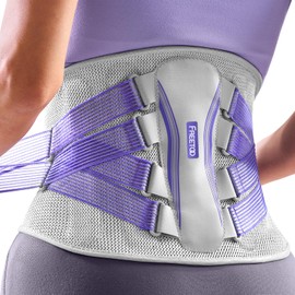FREETOO Back Brace for Lower Back Pain Women with Bionic Support System, Adjustable Knitted Lumbar Support Belt, Breathable Mesh Design with Lumbar Pad,for Herniated Disc,Sciatica,Scoliosis XS (Your Waist:25.5''～29.5'')