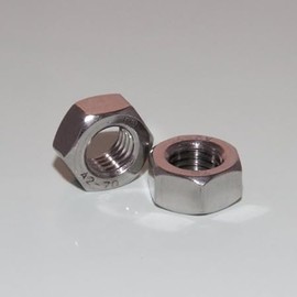 Hexagon Nuts M-8 DIN 934 Stainless Steel A2 (AISI 304) / For Use with Screws, Threaded Rods and Bolts / Bag of 25