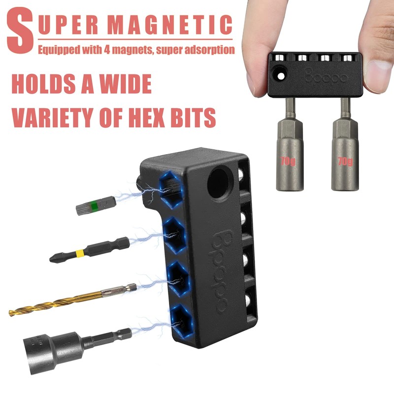 Upgraded Magnetic 1/4-Inch Hex Bits Holders Fit for Milwaukee 18V