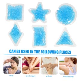 Gatuida 6pcs Adorable Ice Packs Reusable Cooling Bags for Injuries Cartoon Design for Swelling Relief Portable Hot Packs for Use and Giving