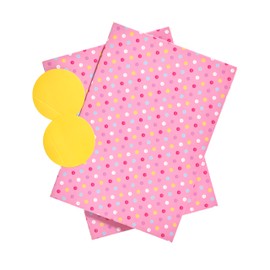 UK Greetings Girlfriend Gift Wrap - Pink Polka Dots Design