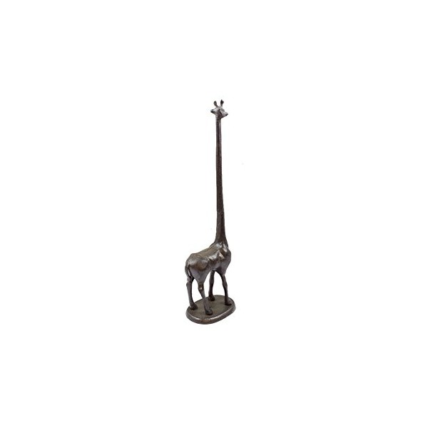 Handcrafted Model Ships Cast Iron Giraffe Paper Towel Holder 19"