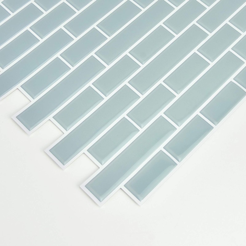 In Home NH2361 Sea Glass Peel & Stick Backsplash Tiles,