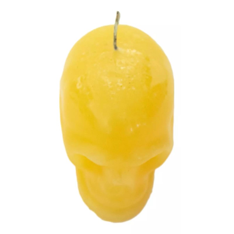 CEB Veladora De Cráneo Grande Amarillo