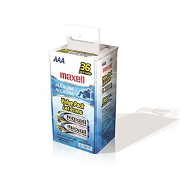 Maxell 723815P Ready-to-go Long Lasting and Reliable Alkaline Battery AAA Cell 36-Pack with High Compatibility
