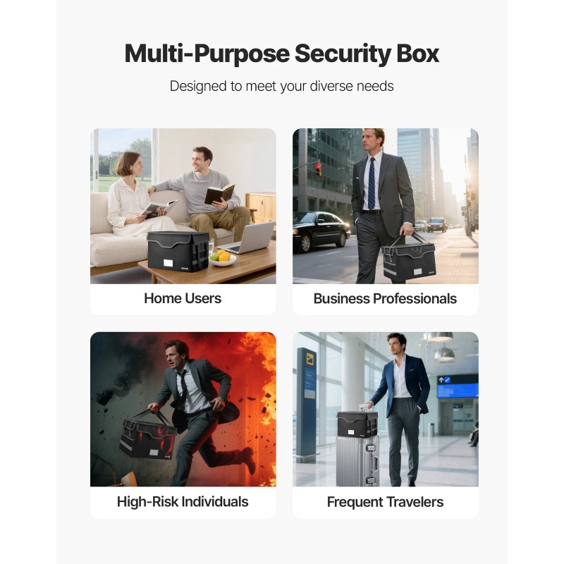 VEVOR Fireproof Document Box 1832 ℉ Fireproof & Waterproof File