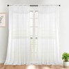 Dreaming Casa Solid Sheer Curtains Living Room White Rod Pocket