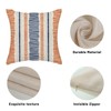 Burnt Orange Navy Blue Pillow Covers 18x18 Inch 2 Pcs