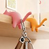 Muorruo 2-pack cute cat desk edge hooks, table hangers without