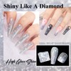 MIZHSE Sparkly Gel Nail Polish 2PCS, Silver Glitter Gel Polish
