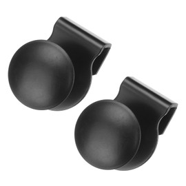 uxcell 2pcs Glass Door Pull Handles, Stainless Steel Door Clips Pull Handles with Screw Shower Glass Door Knob Handles for 5-8mm Glass Display Cabinet Furniture Cabinet Drawer Black