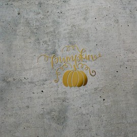 Decal Stickers of Pumpkin (Metallic Gold) (Set of 2) Premium Waterproof Vinyl Decal Stickers for Laptop Smartphone Car Dirt Bike Wall Room Mason Jar Bathtub Door Skateboard - ANDsticg19133GO
