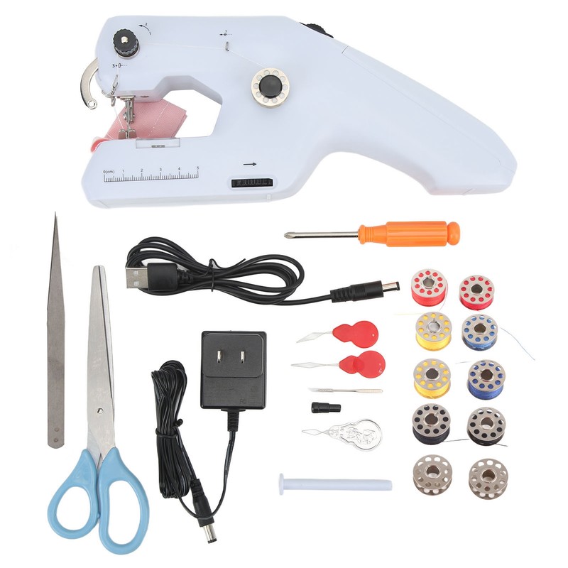 Handheld Sewing Machine Portable Electric Dual Line Sewing Machine with