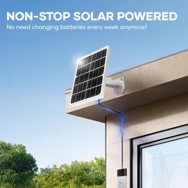 Solar Charger for Ring Doorbell, 10W Solar Panel Pefect for Ring Video Doorbell 3/3+/4, Battery Video Doorbell 3 Plus, IP65 16ft Waterproof Charging Cable, 360°Adjustable Mount