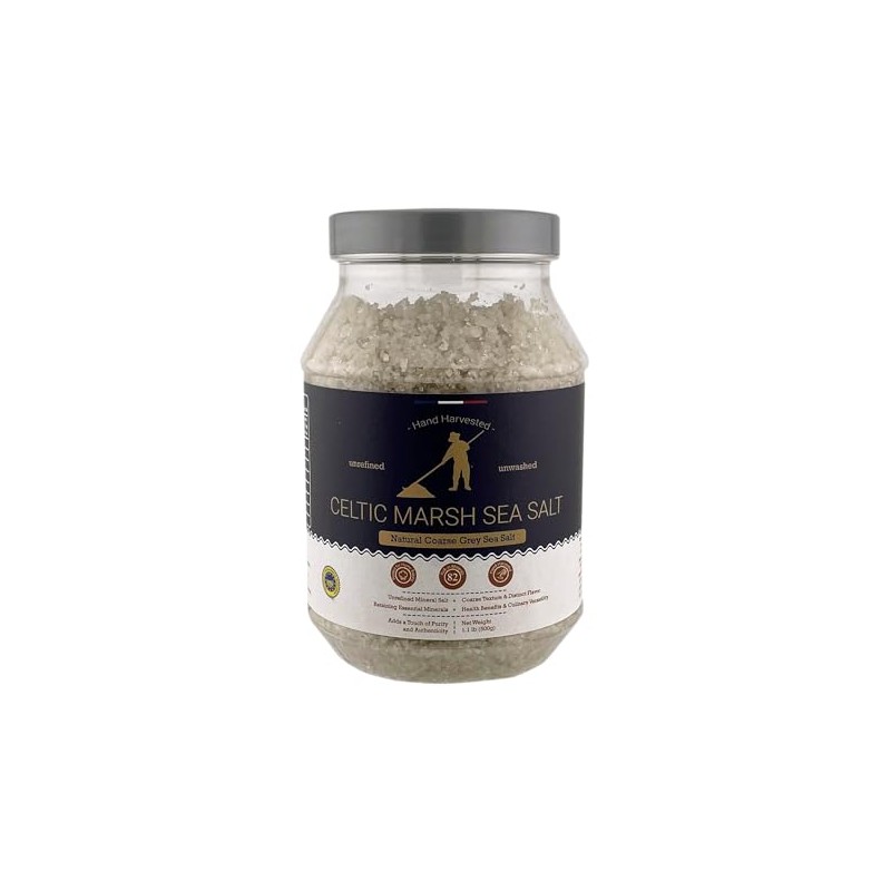 Celtic Marsh Sea Salt 500g - Light Grey, Coarse, Unrefined