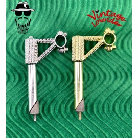 Vintage Lowrider F&R VINTAGE LOWRIDER MINI SQUARE TWISTED BICYCLE STEM 22.2MM CHROME OR GOLD. - Gold