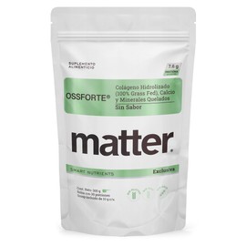 Matter Ossforte, Colageno Hidrolizado Puro Peptan® Grass Fed, Calcio y Minerales Quelados Albion® y TRAACS®, Apoyo a la Salud Ósea, Articulaciones y B