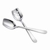 IMEEA Flat Edge Spoon 18/8 Stainless Steel Flat Bottom Serving