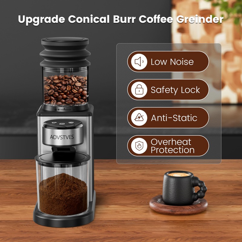 Electric Coffee Grinder, Suitable for Home Use, Features 25 Precise