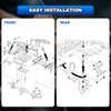 Front and Rear Golf Cart Shock Absorbers Compatible with 1988-up