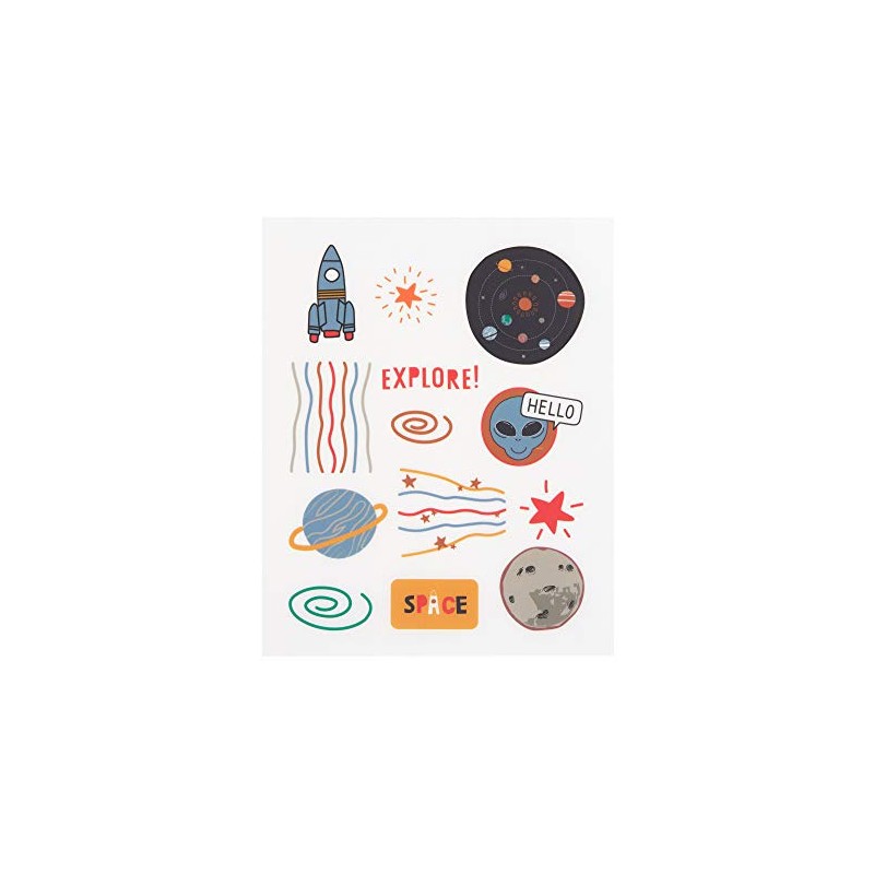 LÄSSIG Textile Sticker Single Application Sticker Rub On, Space, Daypack
