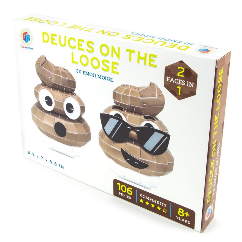 3D Foam Emoji Model, Deuces On The Loose