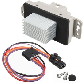 15-81773 HVAC Fan Blower Motor Resistor Kit with Harness Compatible with Chevy Silverado Tahoe Suburban Avalanche Trailblazer GMC Sierra Envoy Yukon XL Replaces 89018778, 89019351, 19260762, RU-631