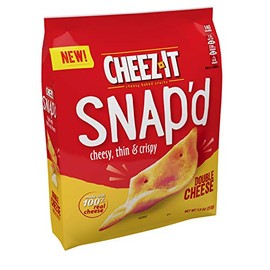 Cheez-It Snap'd, Cheesy Baked Snacks, Double Cheese, 7.5 oz (Pack of 2)