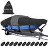 1600D + 1200D Boat Cover with 2" Wide Loops for