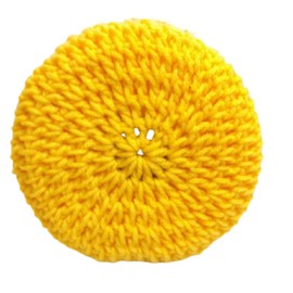 Toilet Paper Cover Yellow Bathroom Round Crochet Handmade