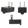 Polarized 2-Prong L Type Adapter, Vertical Right Angled Down Angle
