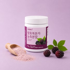 AI&BIO ainbio Gochangsan Fermented Bokbunja Concentrated Powder 70g, 6 pieces / ainbio 고창산 발효 복분자 농축분말 70g, 6개