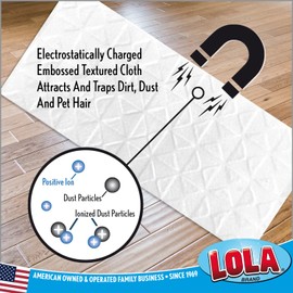 LOLA 384 Pack Dry Sweeping Cloth Refill Pads Products, Unscented, Compatible with Swiffer Floor Mop, Comparable to Swiffer Refills, 11" x 8.13"