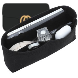 OAikor Small Purse Organizer Insert for GG Marmont Small Matelasse Shoulder Bags and More, Felt Handbag Organizer Tote Liner Pouch for Women Inner Bladder Bag Storage Bag(S, Black)